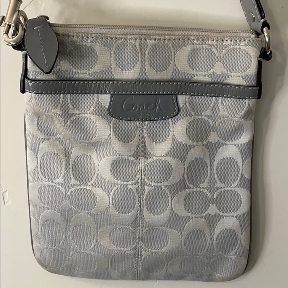 Coach Silver/Gray Crossbody